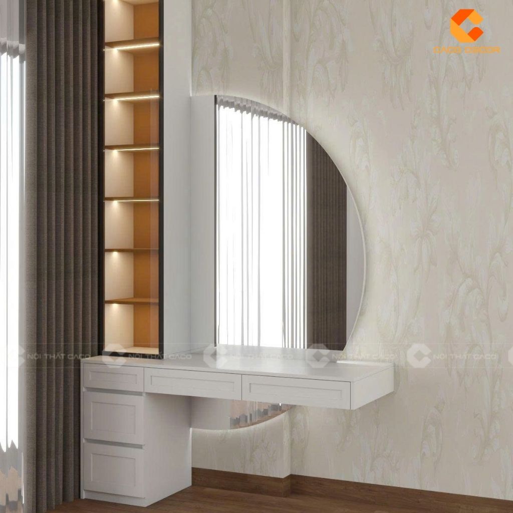 Hình ảnh 3D bàn trang điểm bàn giao cho chị Thiên Bình