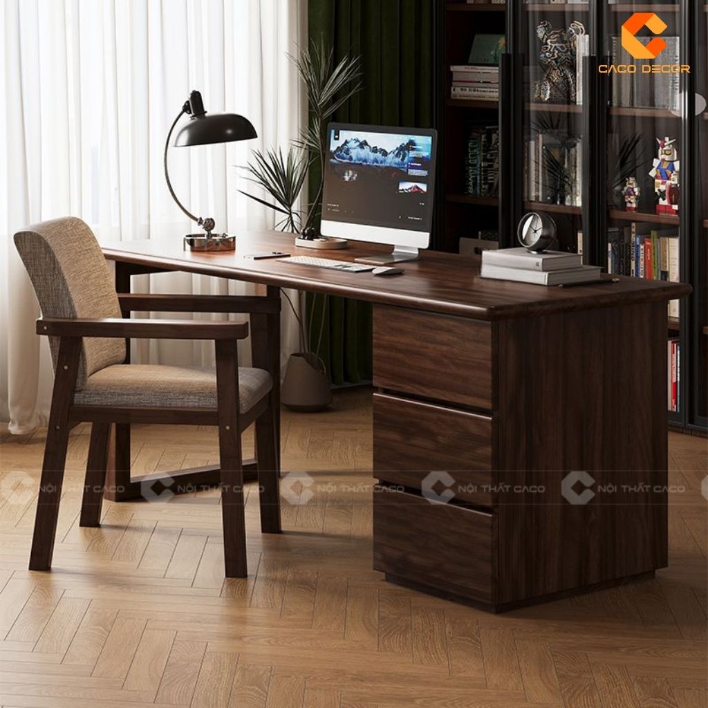 Bàn làm việc giám đốc BGD034 với gỗ tự nhiên chắc chắn