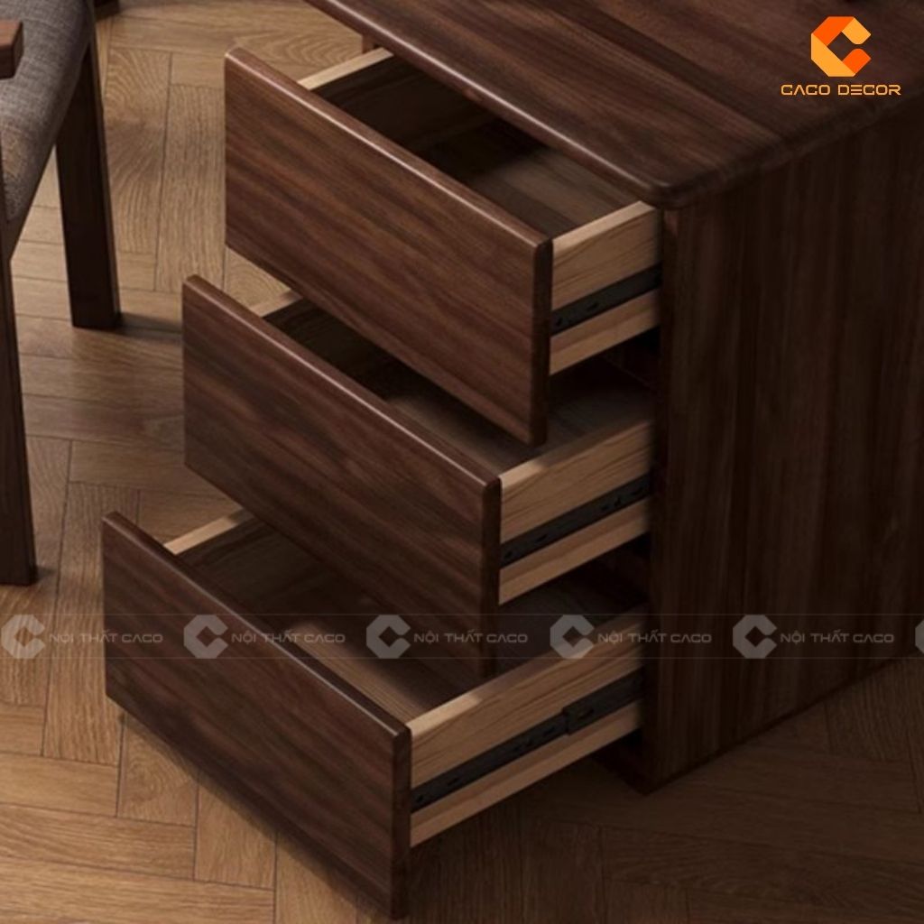 Bàn làm việc giám đốc BGD034 tích hợp nhiều hộc tủ