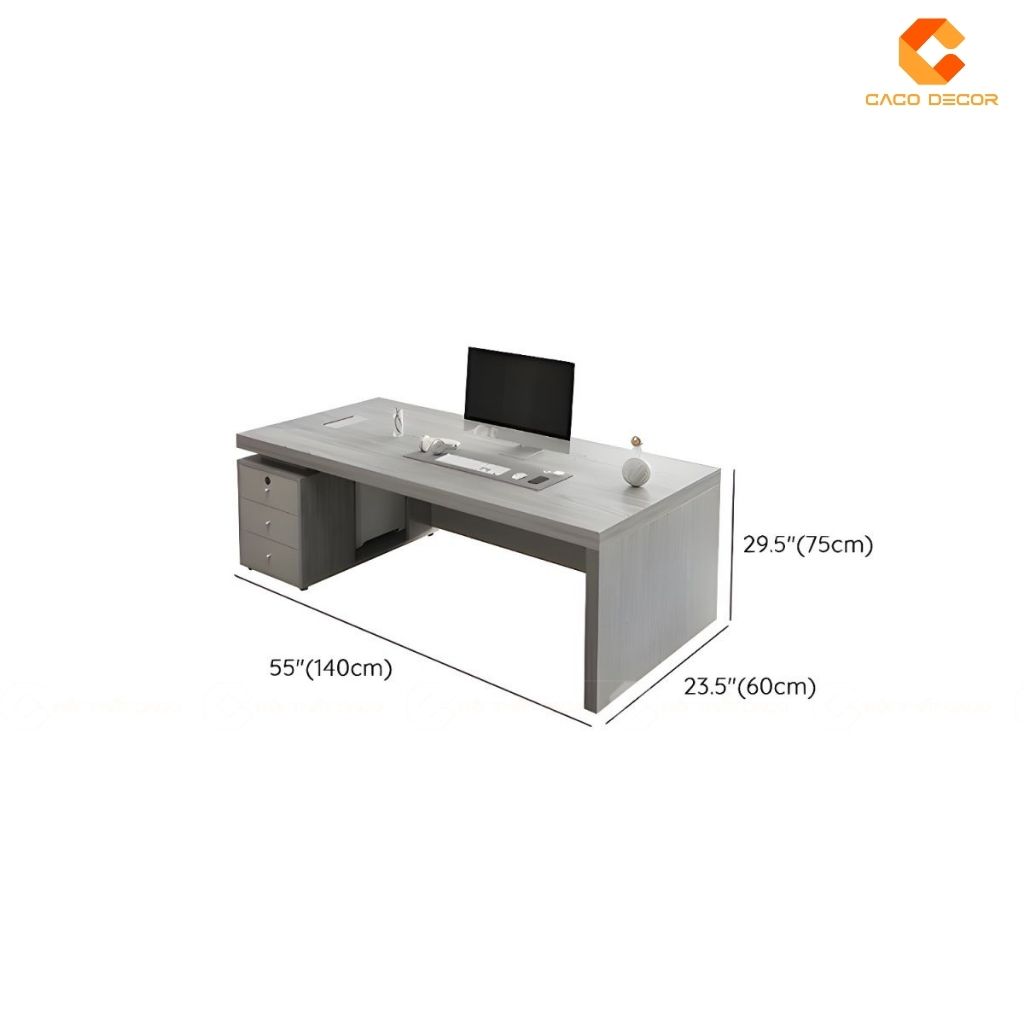 Bàn làm việc giám đốc BGD038 với chất liệu gỗ MDF cao cấp