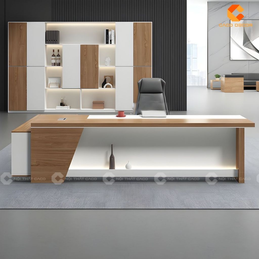 Bàn làm việc giám đốc BGD041 phối màu phong cách Bắc Âu hiện đại
