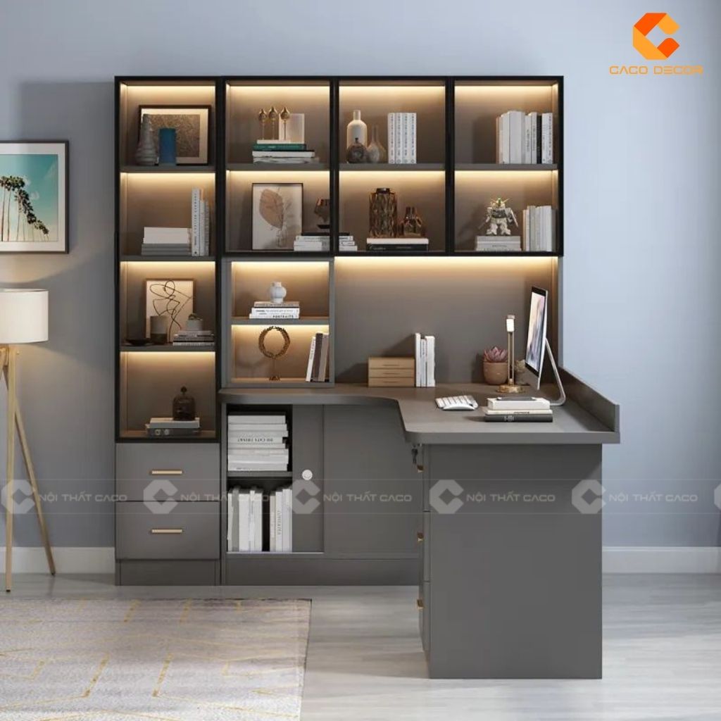 Bàn làm việc giám đốc BGD043 bo cong an toàn tạo điểm nhấn