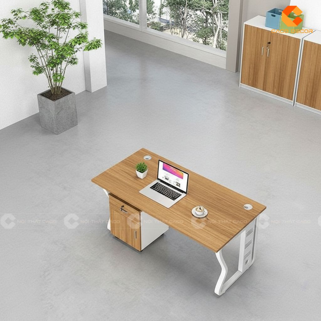 Bàn làm việc giám đốc BGD047 thiết kế chữ I nhỏ gọn