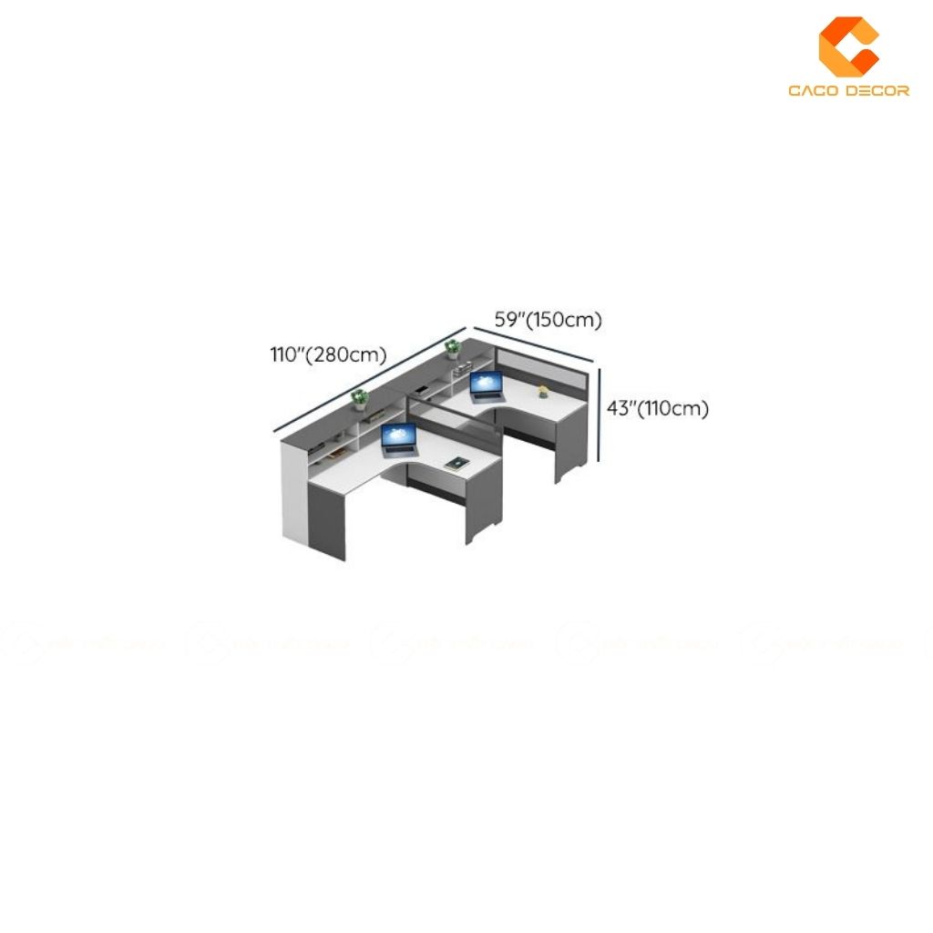 Bàn Làm Việc Nhân Viên BLVNV014 Góc Làm Việc Cá Nhân Hoàn Hảo, Tối Ưu Lưu Trữ 2