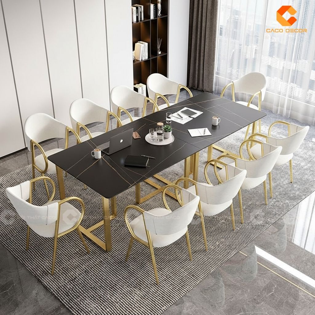 Bàn Phòng Họp BH018 Mặt Đá Tự Nhiên Kiệt Tác Không Gian, Nâng Tầm Vị Thế Doanh Nghiệp 1