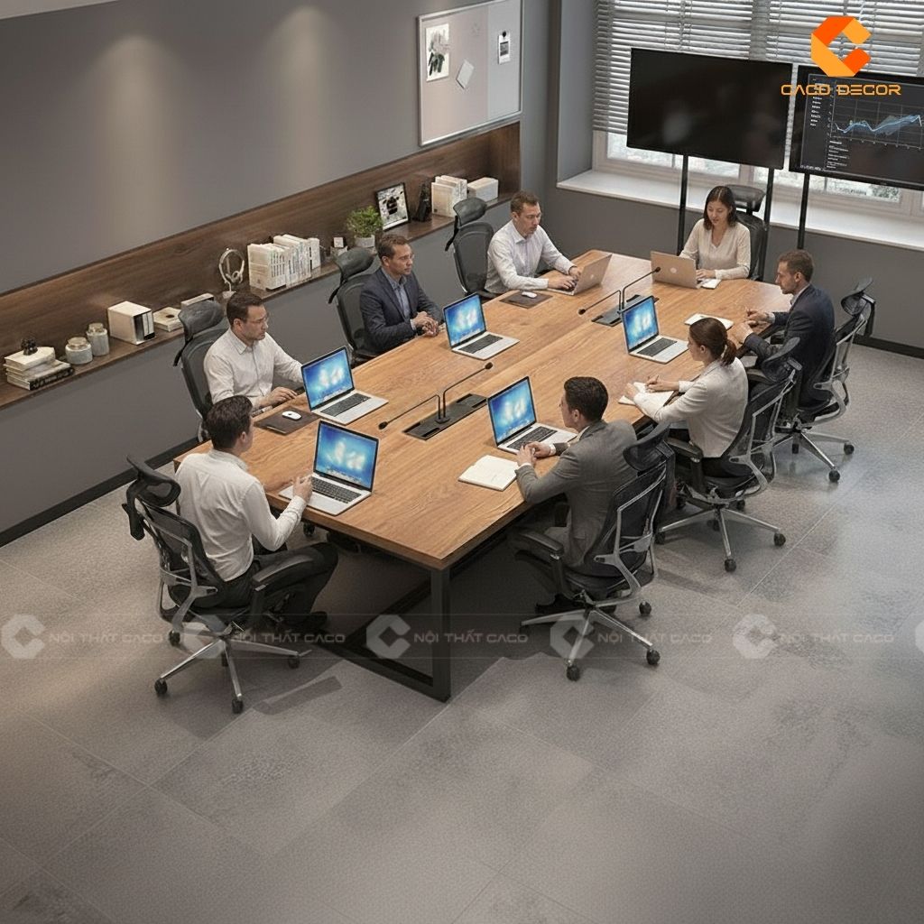 Bàn Phòng Họp BH025 Phong Cách Industrial Bề Thế, Nâng Tầm Đẳng Cấp Doanh Nghiệp 1