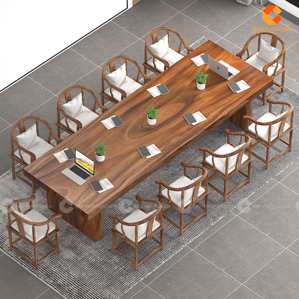 Bàn phòng họp gỗ tự nhiên BHTN010