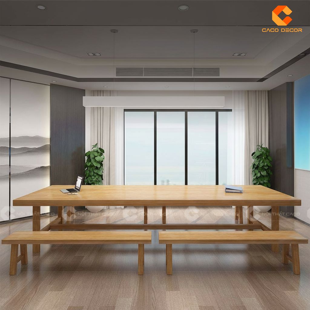 Bàn Phòng Họp Gỗ Tự Nhiên BHTN04 Vẻ Đẹp Mộc Mạc, Gắn Kết Tinh Thần Đồng Đội 3