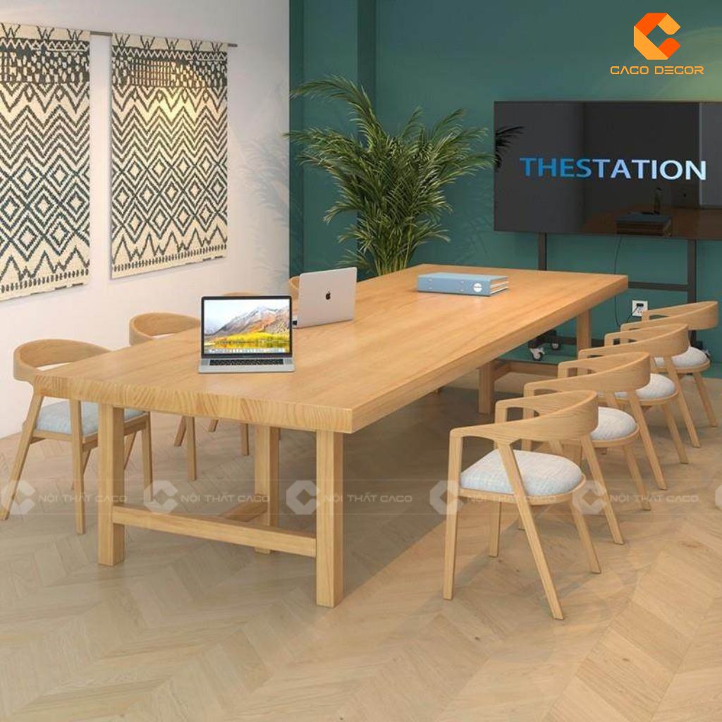 Bàn Phòng Họp Gỗ Tự Nhiên BHTN07 Vẻ Đẹp Của Sự Tinh Giản Và Hiện Đại 1