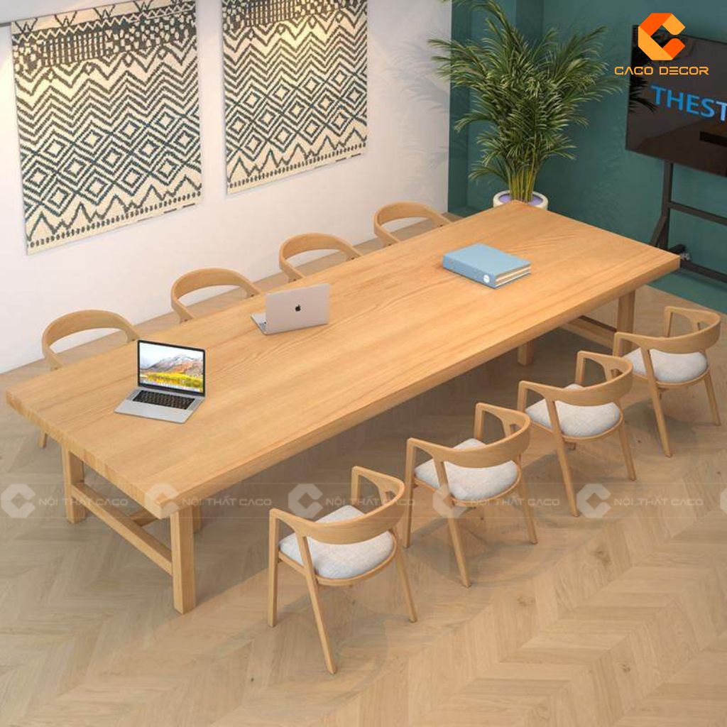 Bàn Phòng Họp Gỗ Tự Nhiên BHTN07 Vẻ Đẹp Của Sự Tinh Giản Và Hiện Đại 3