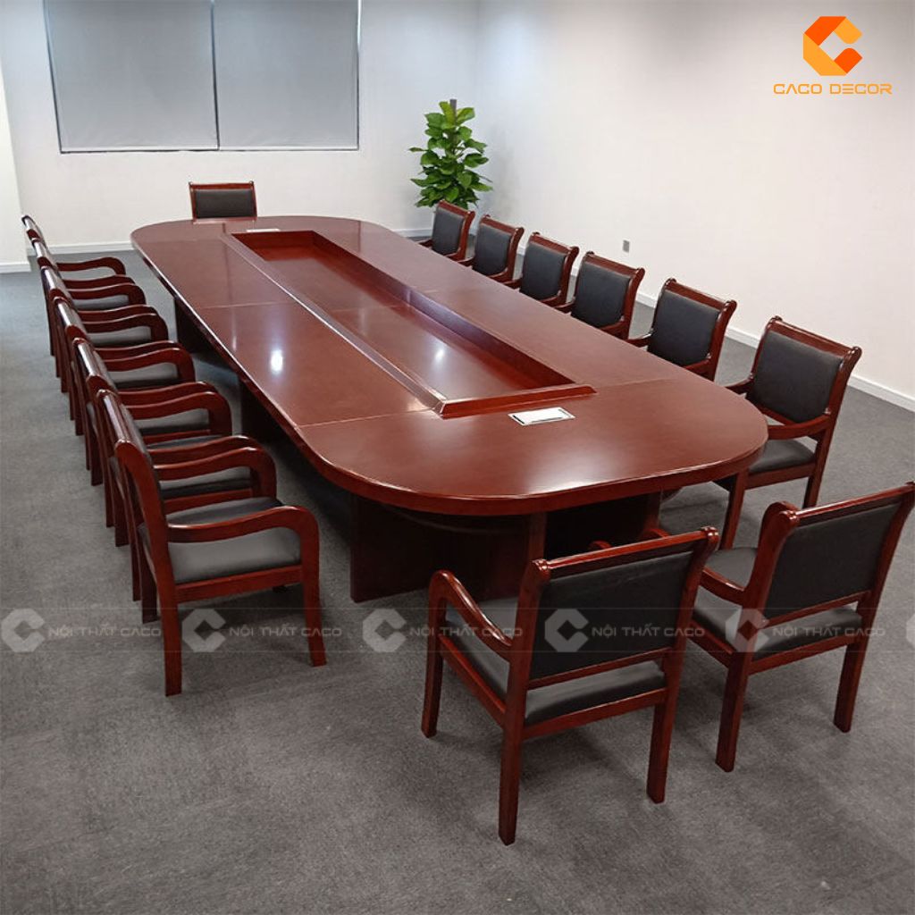 Bàn Phòng Họp Gỗ Tự Nhiên BHTN08 Vẻ Đẹp Quyền Uy, Chuẩn Mực Không Gian Hội Nghị 2
