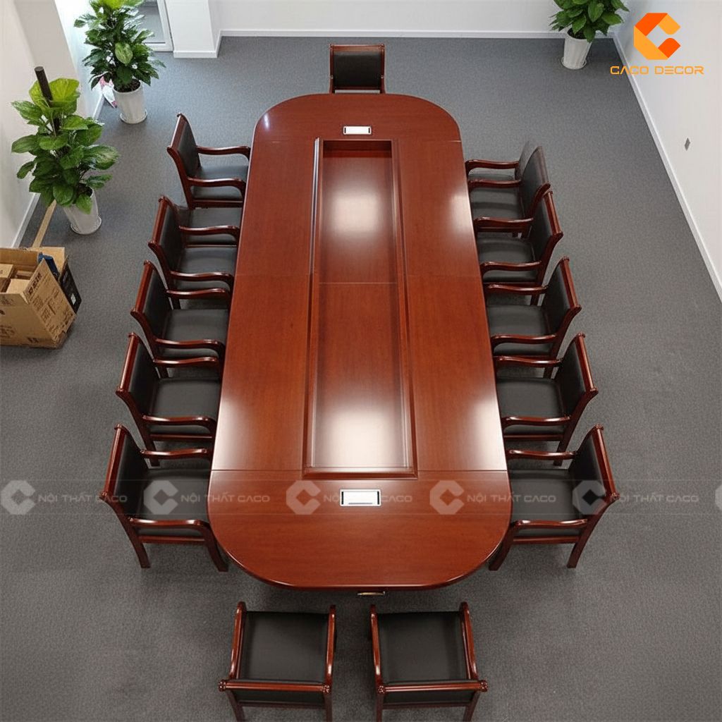 Bàn Phòng Họp Gỗ Tự Nhiên BHTN08 Vẻ Đẹp Quyền Uy, Chuẩn Mực Không Gian Hội Nghị 3