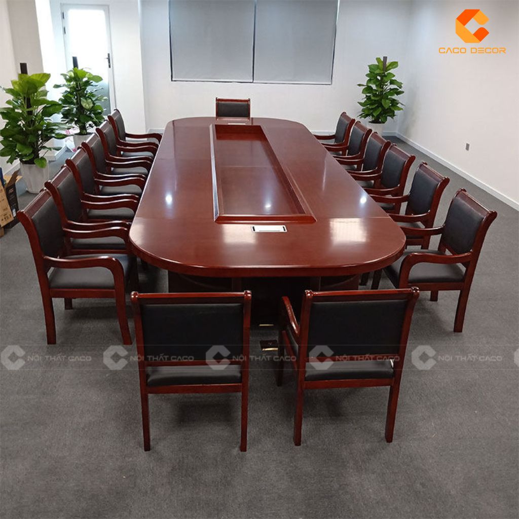 Bàn Phòng Họp Gỗ Tự Nhiên BHTN08 Vẻ Đẹp Quyền Uy, Chuẩn Mực Không Gian Hội Nghị 1