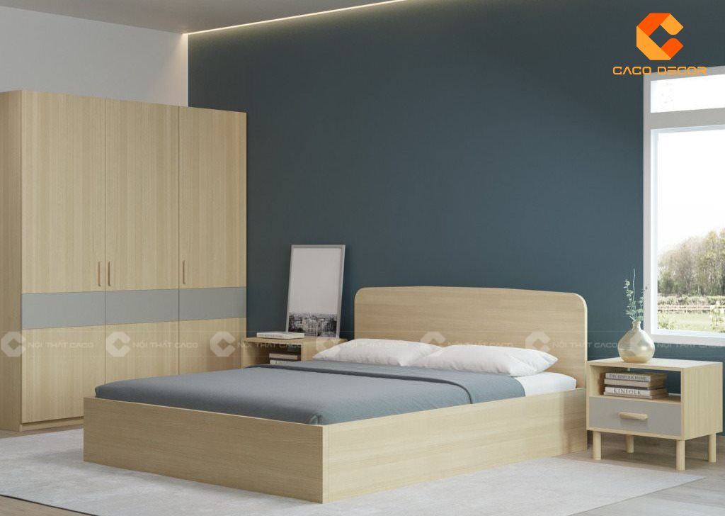 Combo Giường Tủ Gỗ Công Nghiệp Giá Rẻ Tại Nội Thất CaCo 6