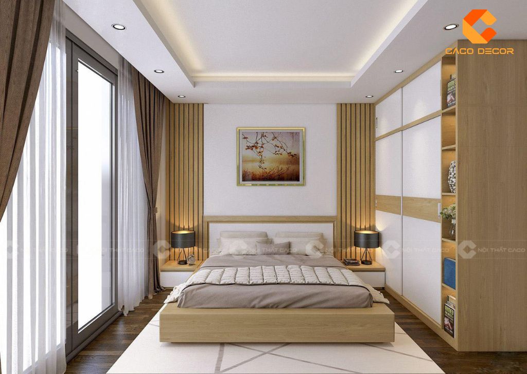 Bộ combo giường tủ gỗ công nghiệp tiết kiệm