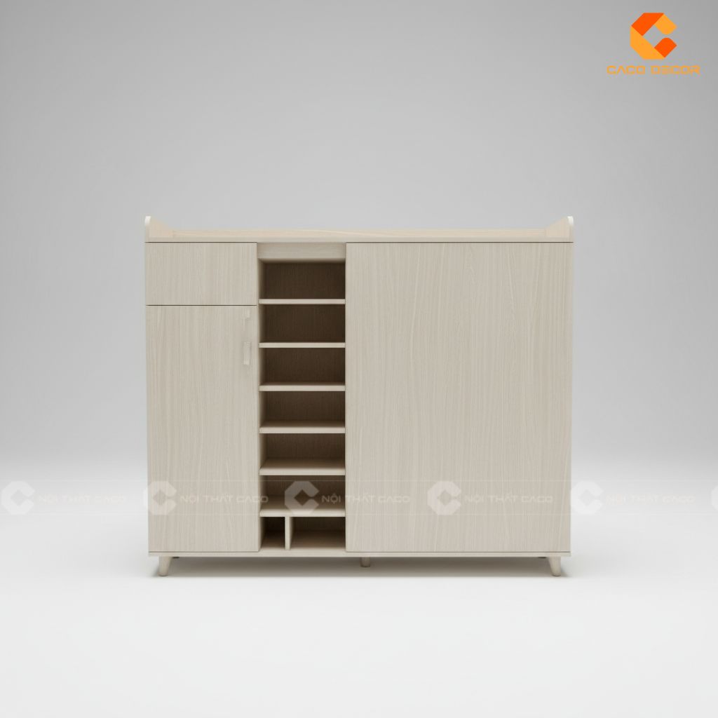 Hình ảnh tủ giày thiết kế 3D bàn giao cho khách hàng 