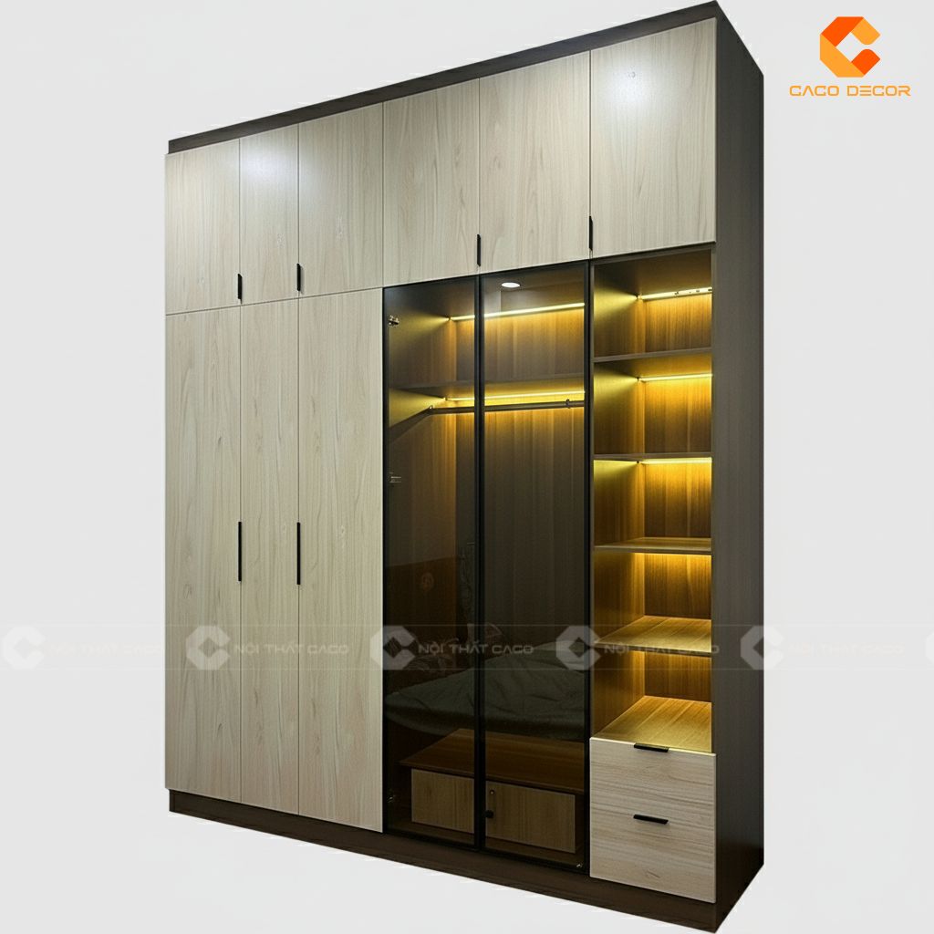 Hình ảnh tủ quần áo 3D bàn giao cho chị Hồng 