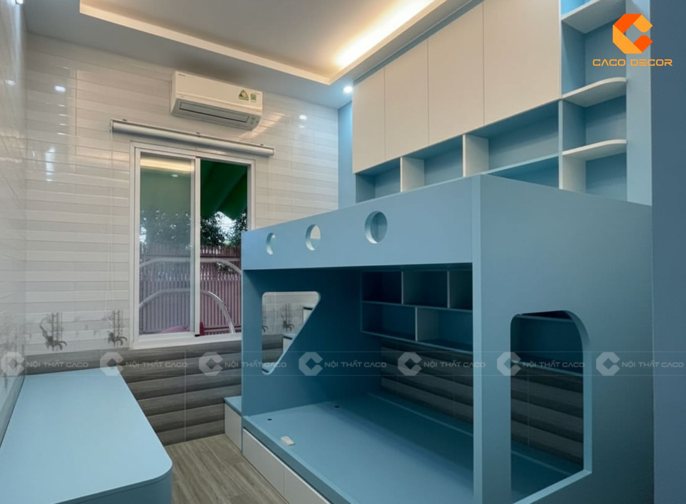 Thi công nội thất phòng trẻ em màu sắc hài hòa dễ ngủ  6