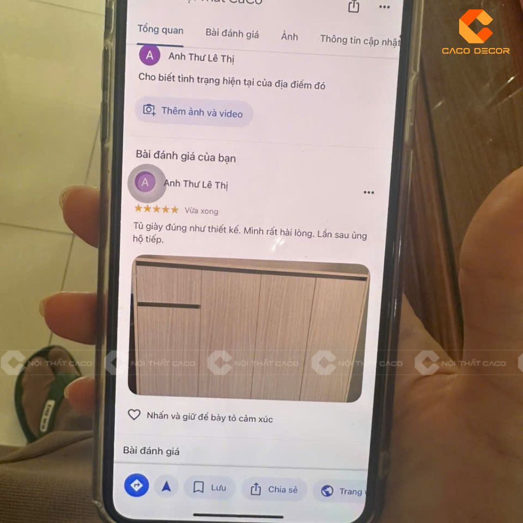 Khách hàng đánh giá về chất lượng dịch vụ của Nội Thất CaCo