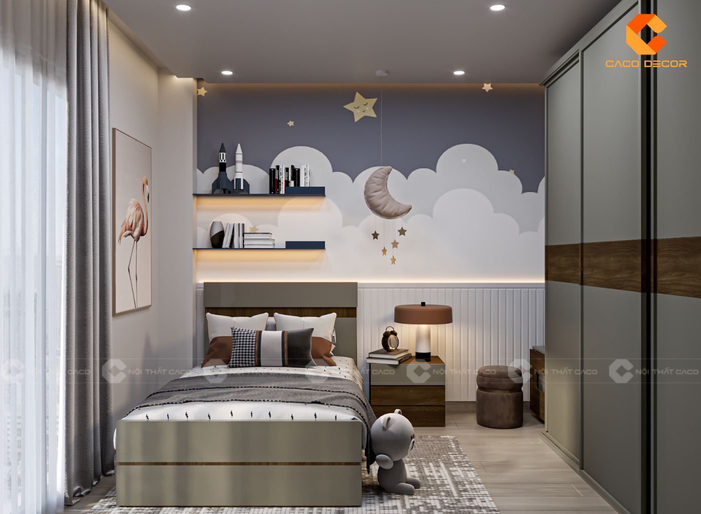 Thiết kế nội thất phòng ngủ trẻ em hình 2