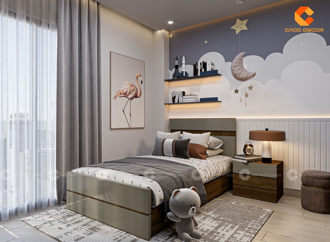 Thiết kế nội thất phòng ngủ trẻ em hình 1