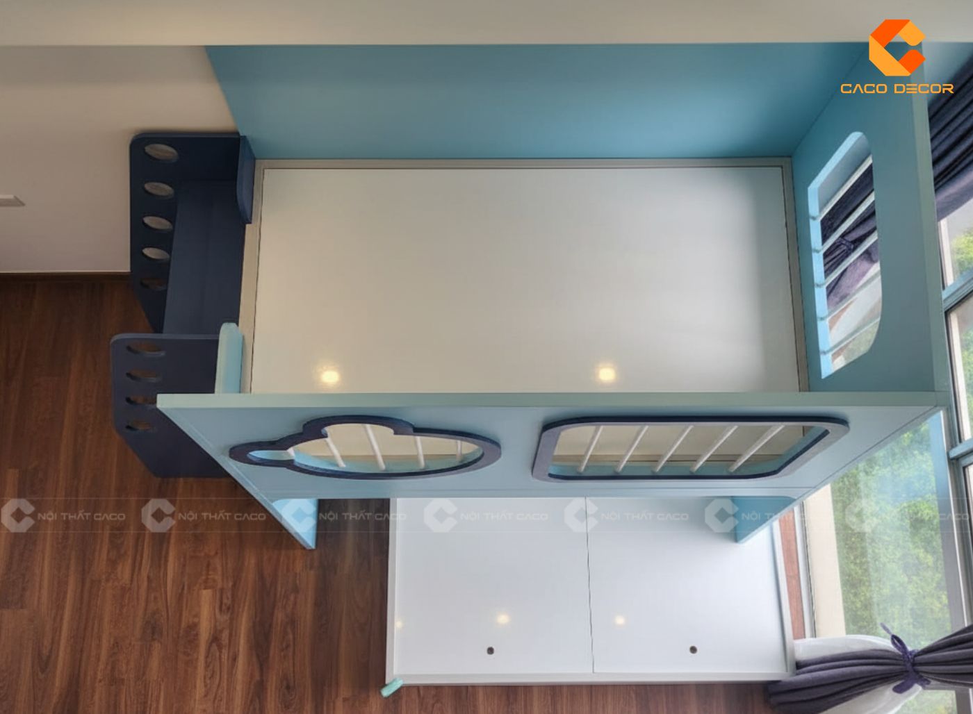 Thi công nội thất phòng trẻ em màu sắc hài hòa dễ ngủ  9