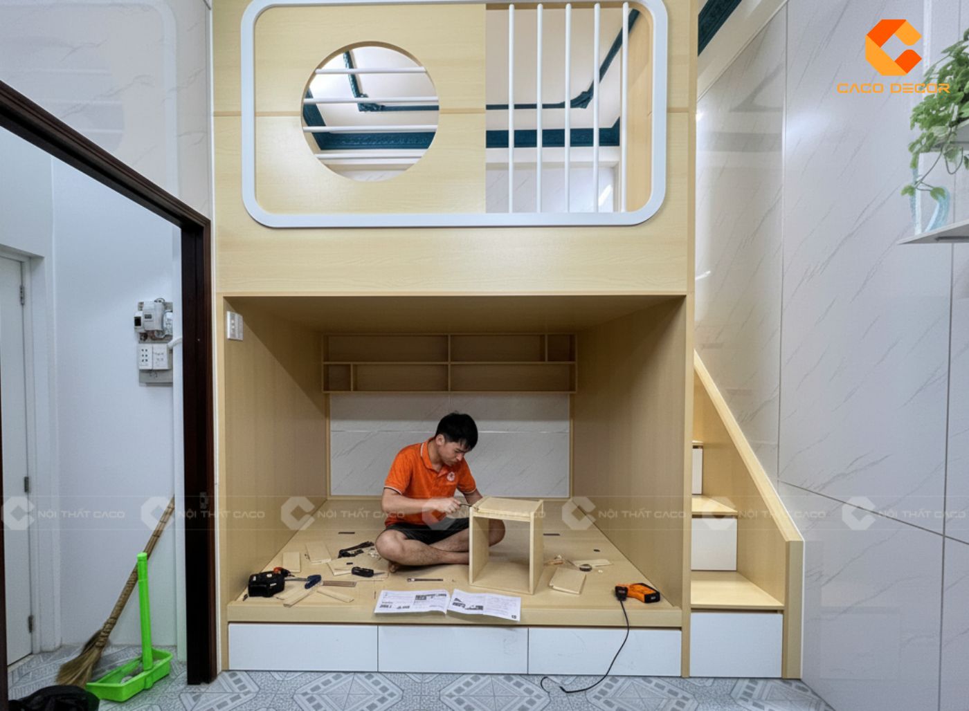 Thi công nội thất phòng trẻ em màu sắc hài hòa dễ ngủ  3