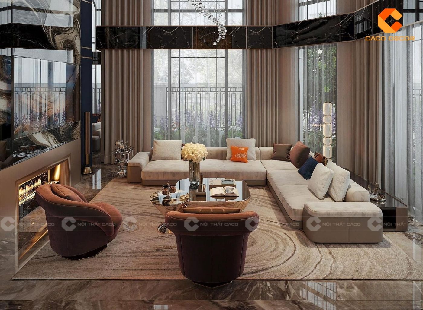 Đảm bảo tính thống nhất trong thiết kế nội thất biệt thự