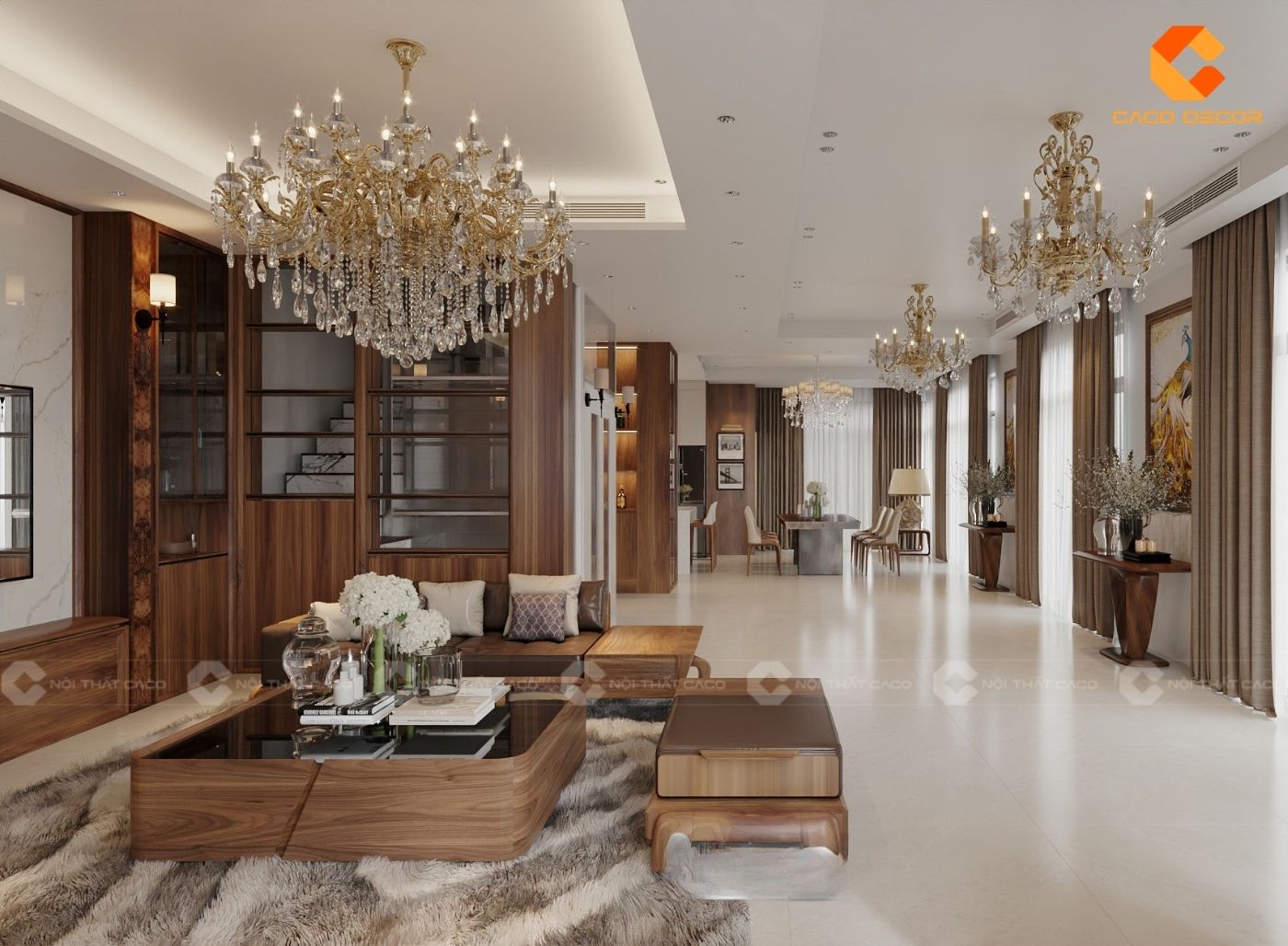 thiêt kế nội thất biệt thự hình 1