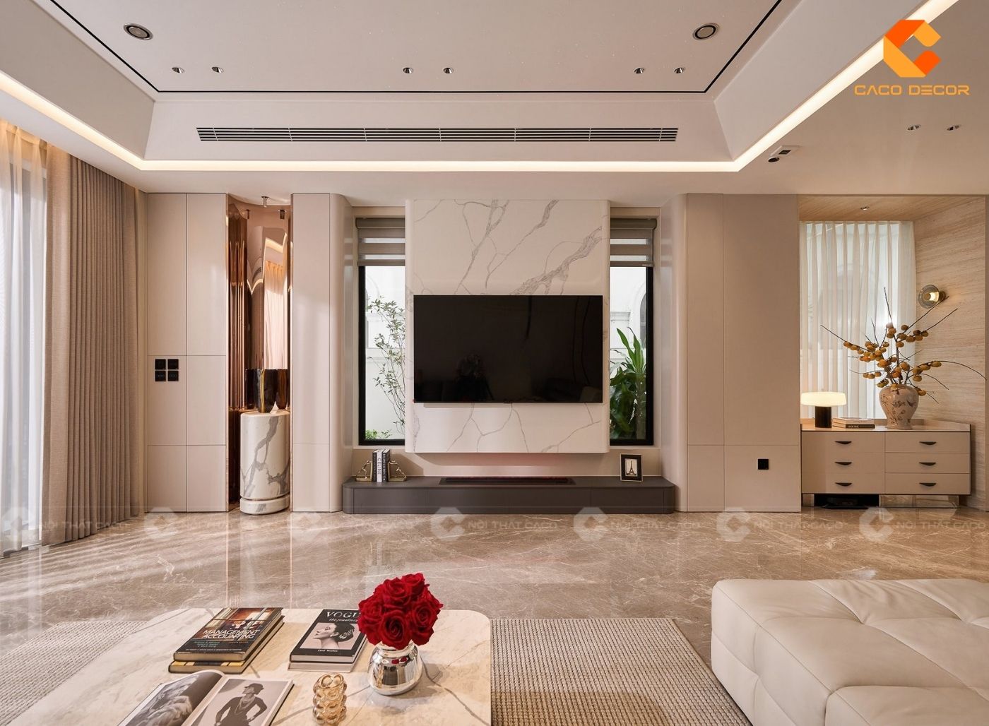 Thiết kế nội thất biệt thự cho phòng khách