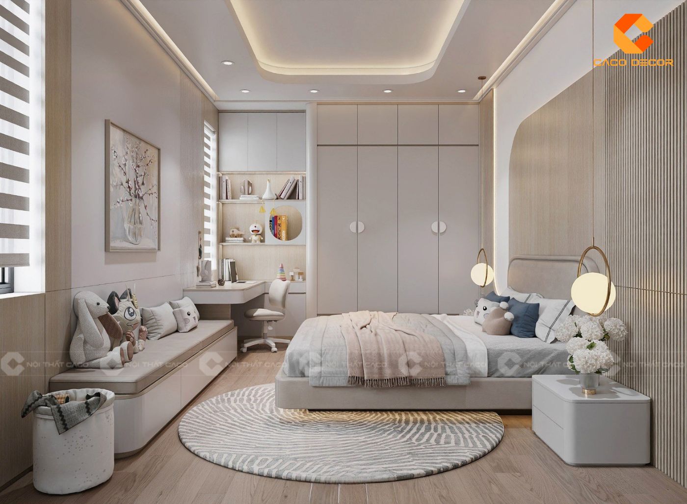 Thiết kế nội thất phòng ngủ trẻ em 15