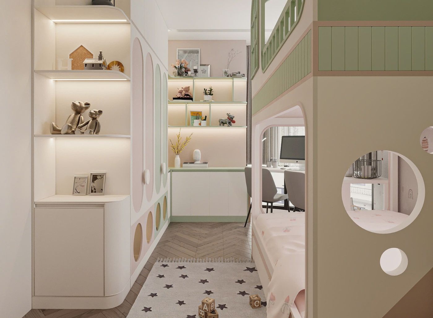 Thiết kế nội thất phòng ngủ trẻ em hình 1