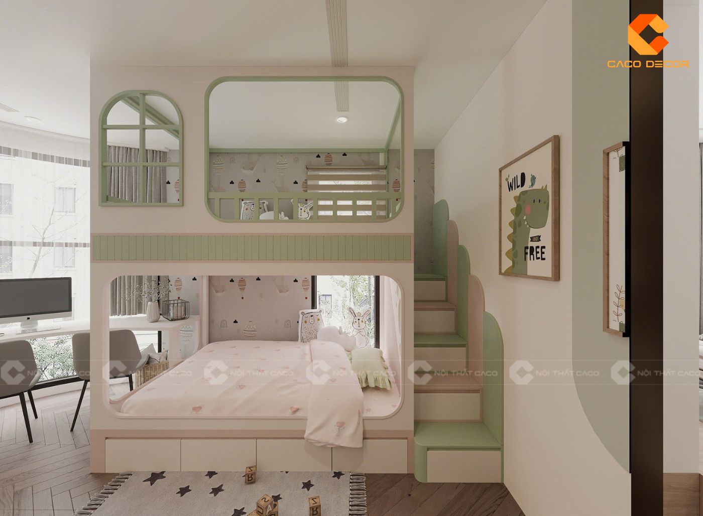 Thiết kế nội thất phòng ngủ trẻ em hình 2