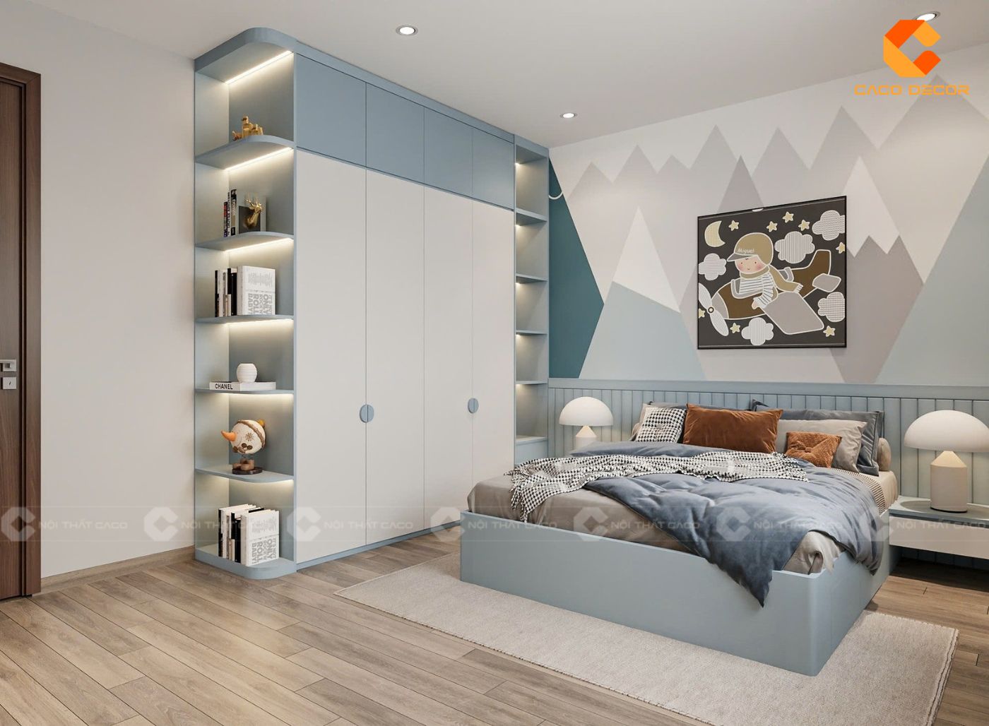 Thiết kế nội thất phòng trẻ em màu sắc phù hợp