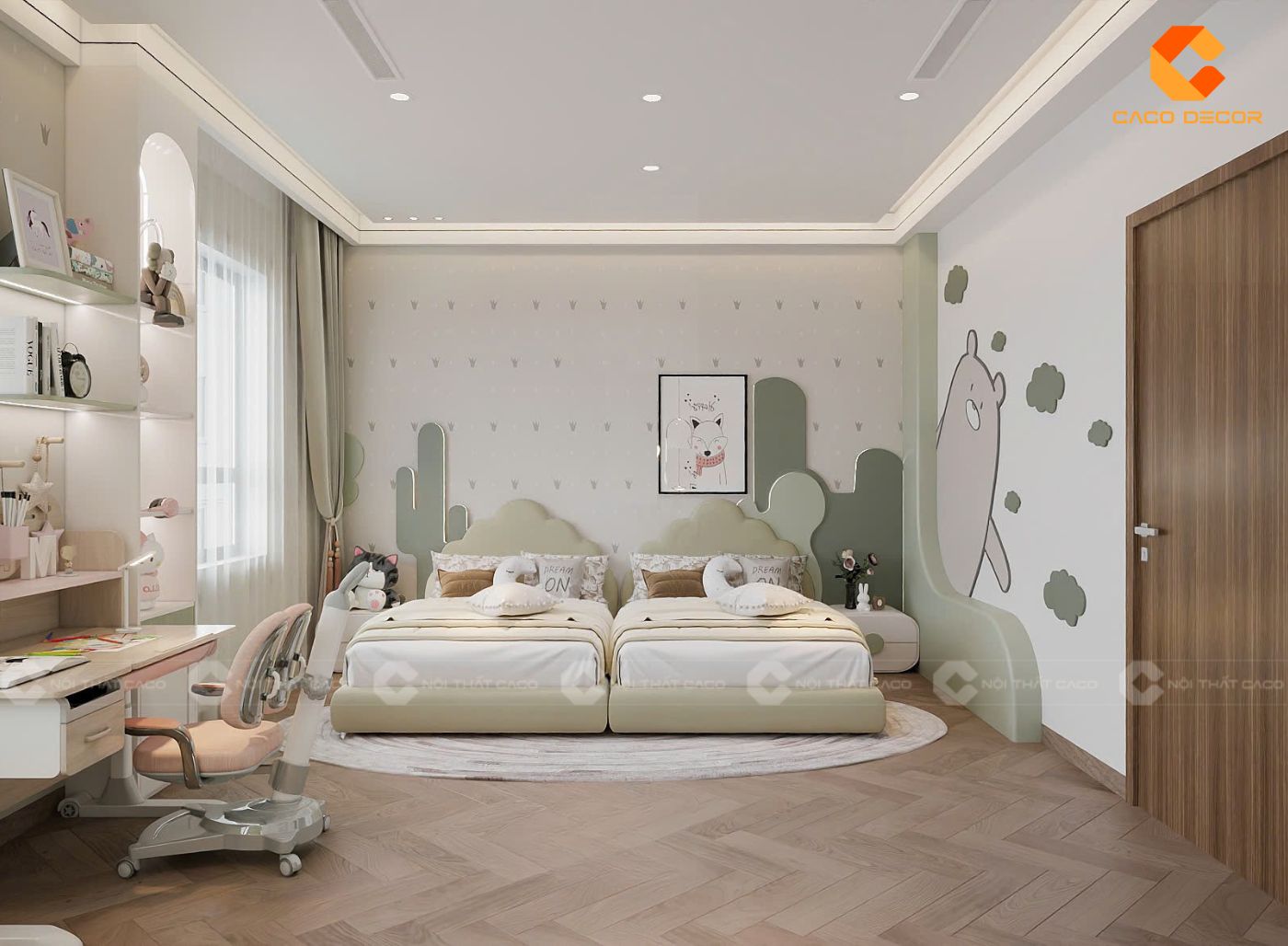 Thiết kế phòng ngủ trẻ em tận dụng ảnh sáng tự nhiên