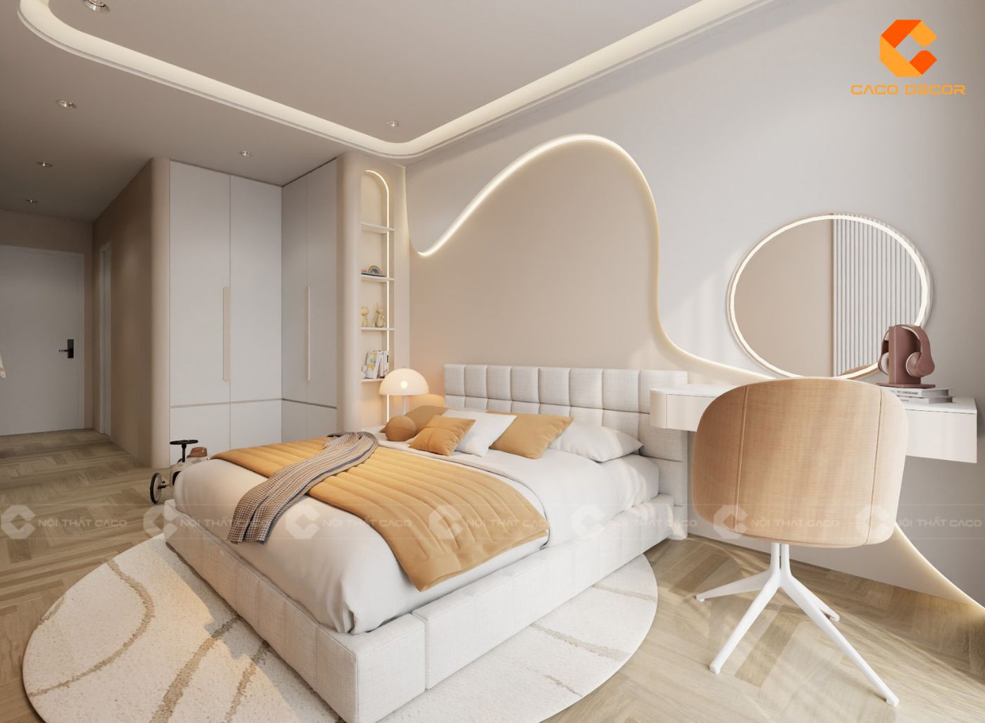 Không gian nội thất hiện đại cao cấp cho bé gái