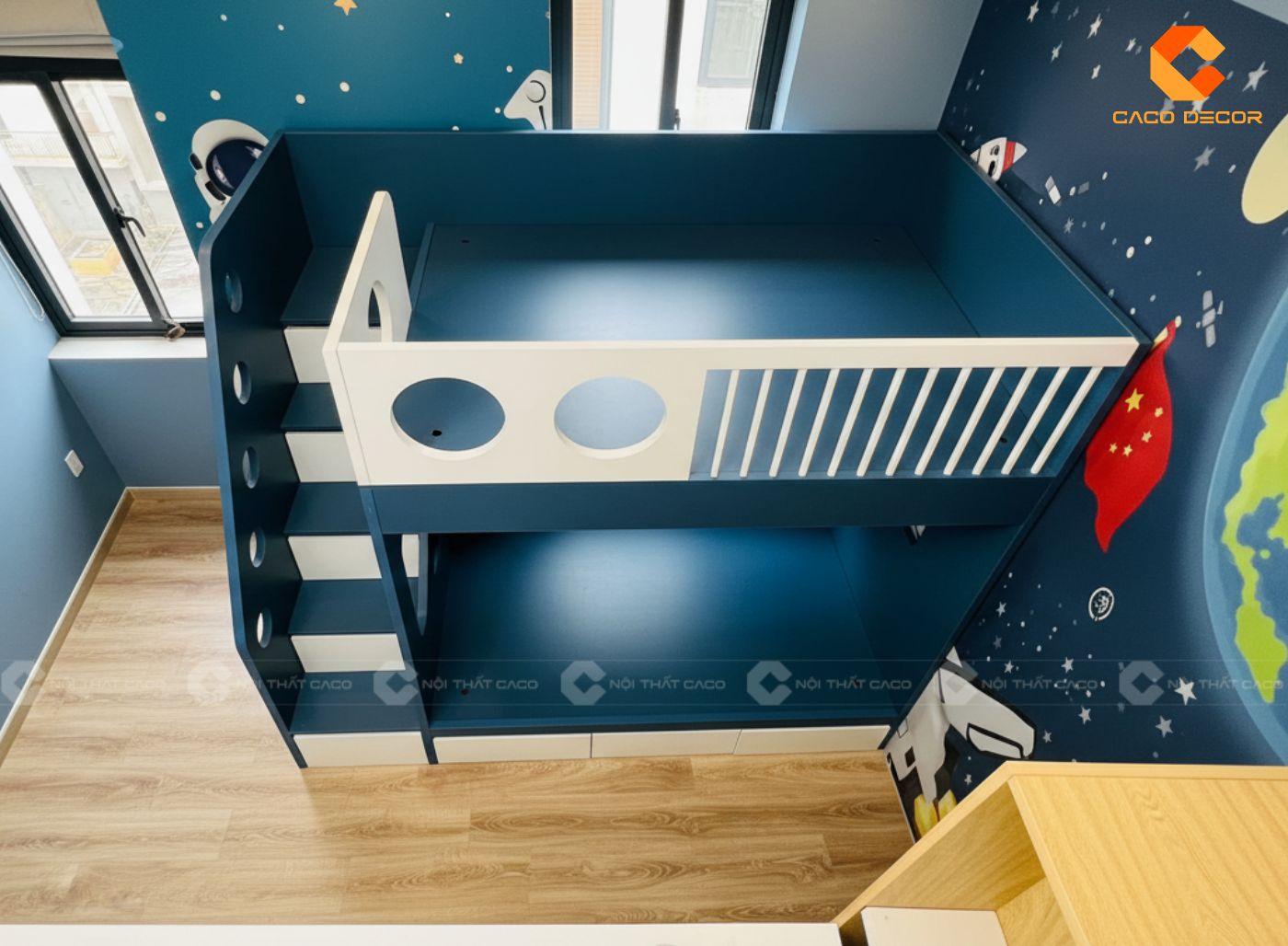 Thi công nội thất phòng trẻ em màu sắc hài hòa dễ ngủ  2