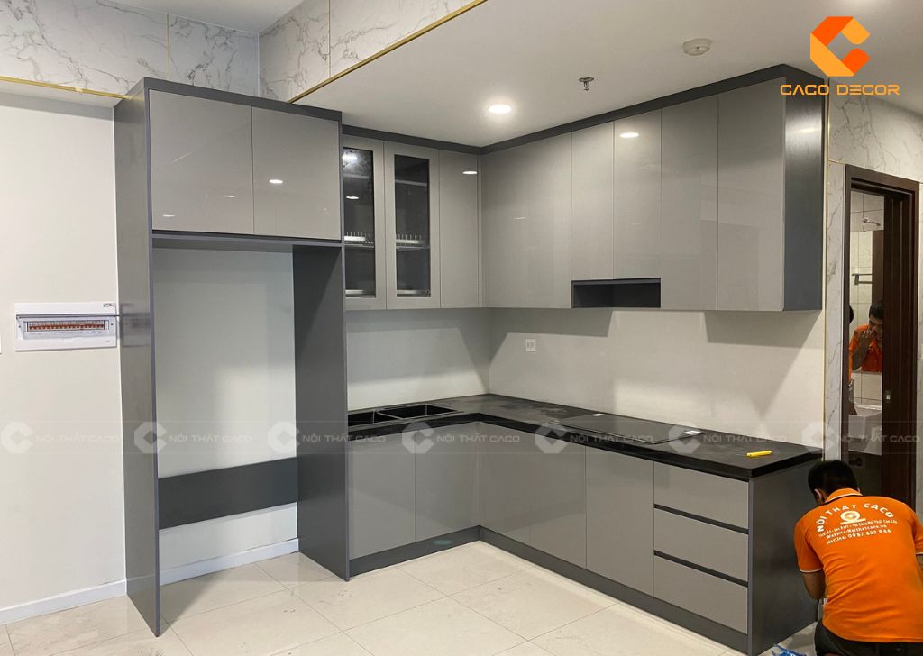 Bàn giao tủ bếp tiện lợi cho khách hàng 