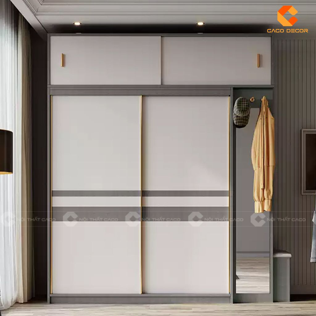 Thiết Kế Tủ Gỗ Công Nghiệp 2 Buồng Đẹp Mẫu Mới, Giá Xưởng 4