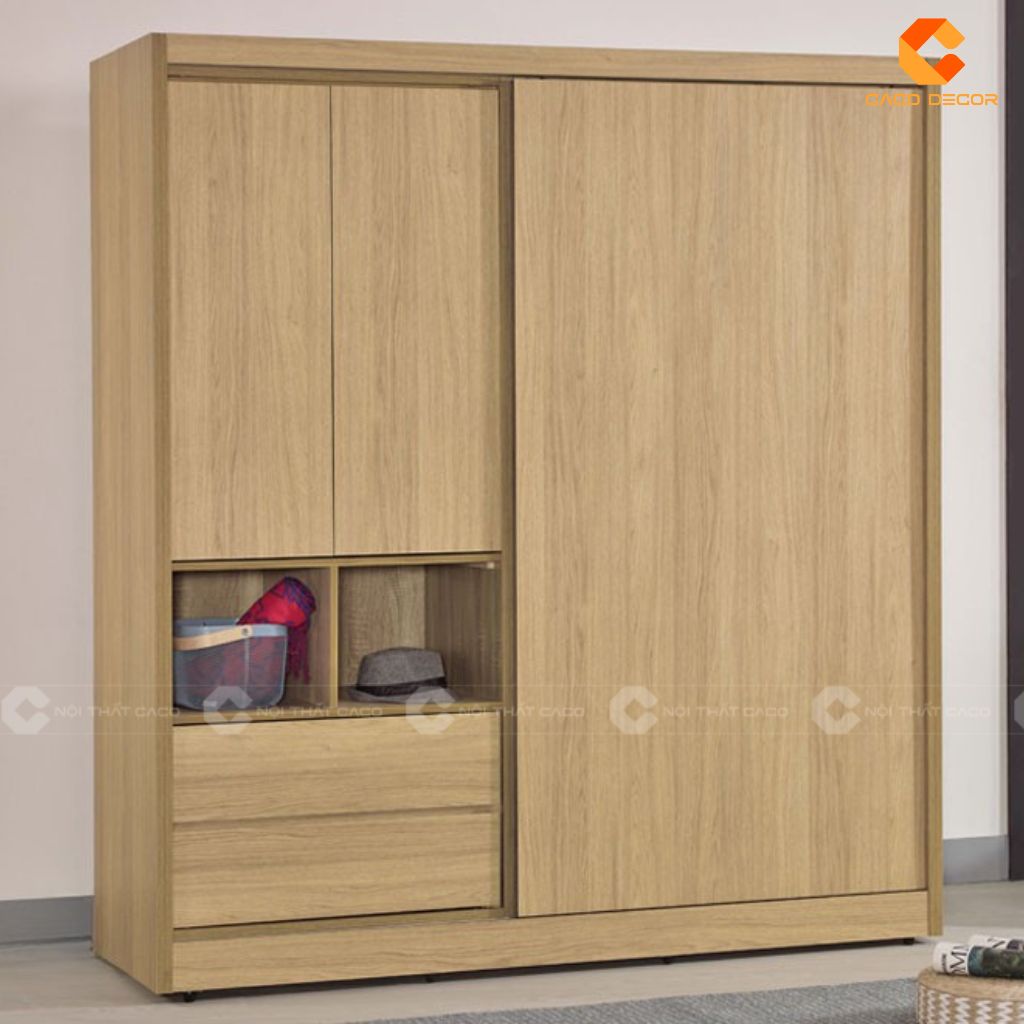 Thiết Kế Tủ Gỗ Công Nghiệp 2 Buồng Đẹp Mẫu Mới, Giá Xưởng 10