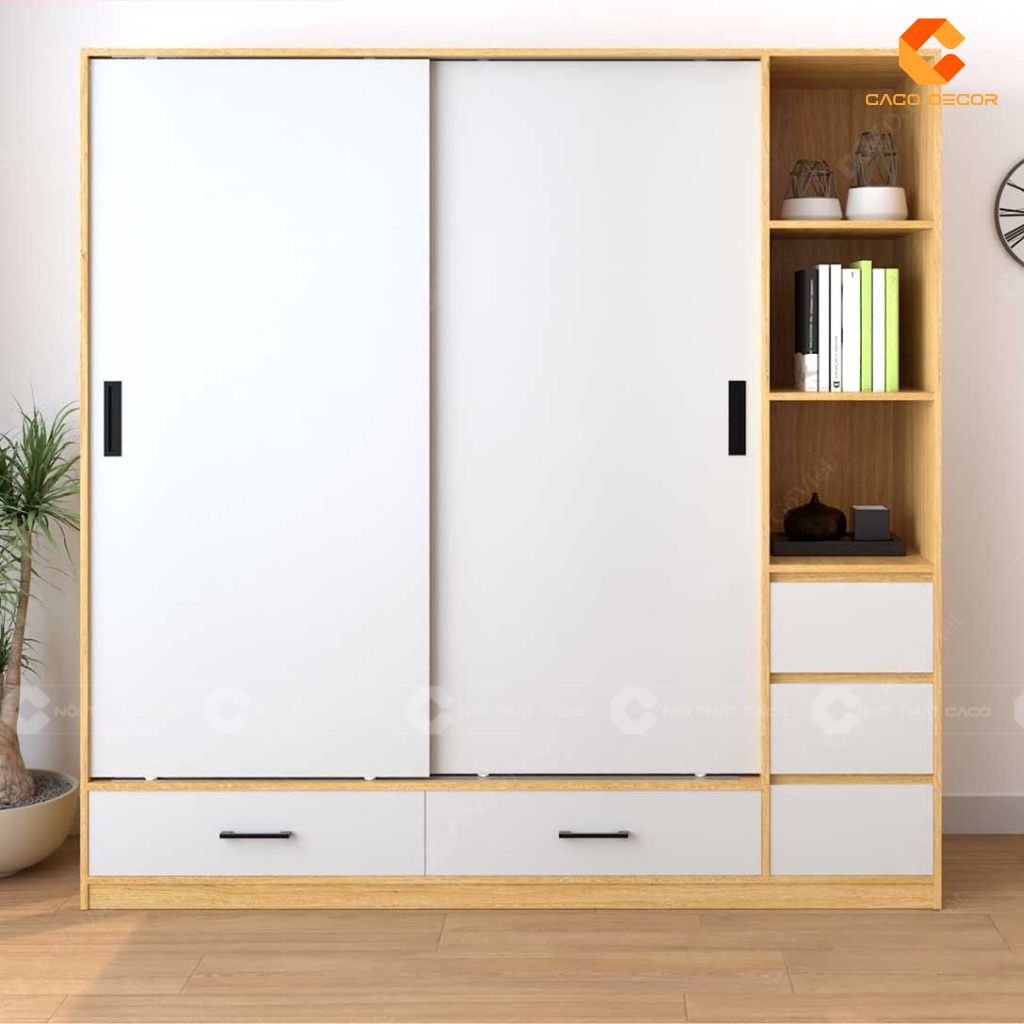 Thiết Kế Tủ Gỗ Công Nghiệp 2 Buồng Đẹp Mẫu Mới, Giá Xưởng 12