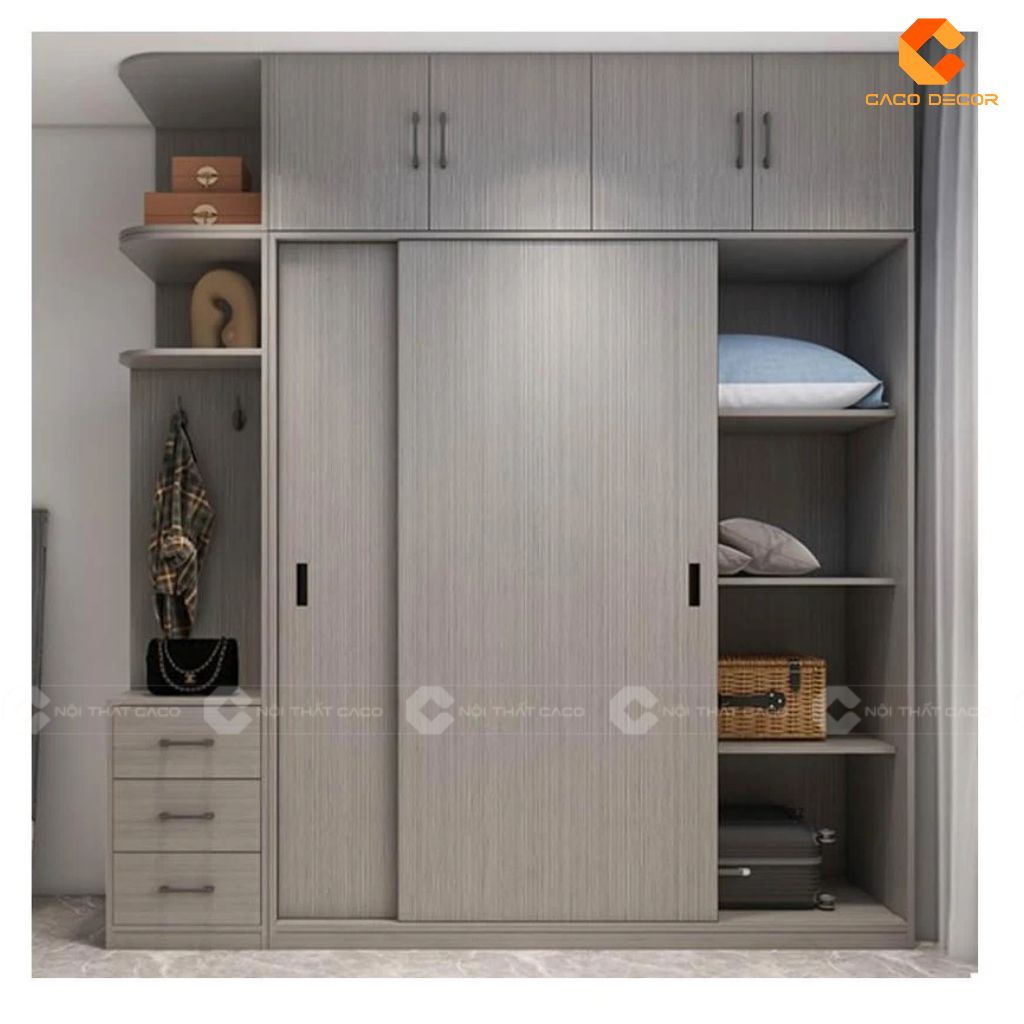 Thiết Kế Tủ Gỗ Công Nghiệp 2 Buồng Đẹp Mẫu Mới, Giá Xưởng 15