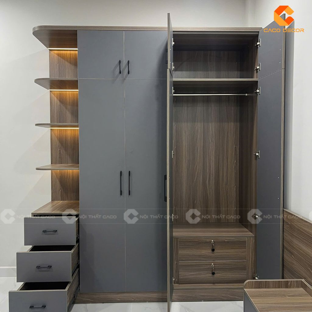 Tủ 2 Buồng Gỗ Công Nghiệp Đẹp, Tiện Lợi, Giá Xưởng Tại CaCo 11