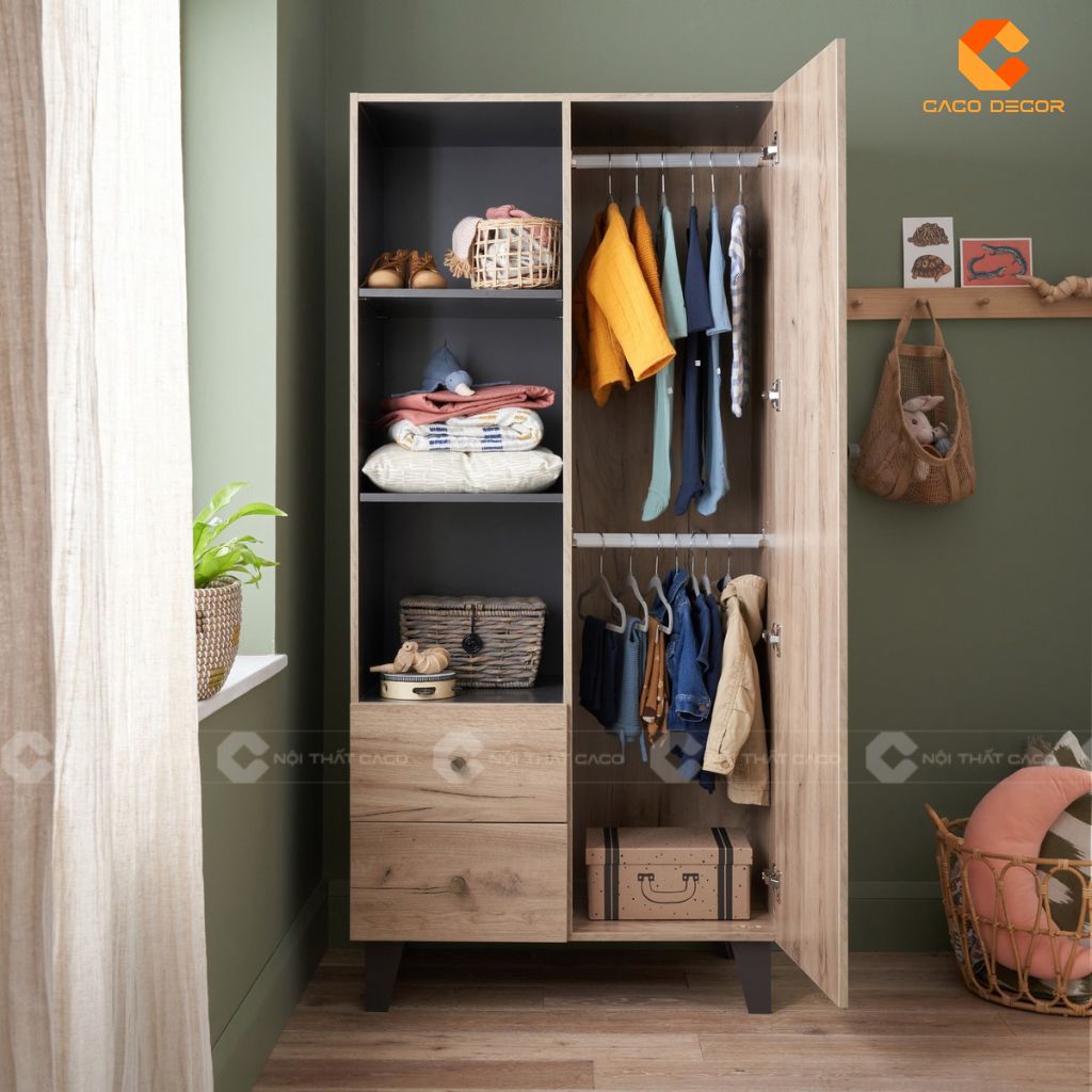 Tủ 2 Buồng Gỗ Công Nghiệp Đẹp, Tiện Lợi, Giá Xưởng Tại CaCo 17