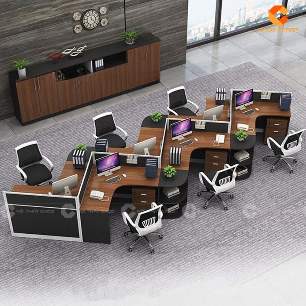 Bàn Làm Việc Nhân Viên BLVNV013 Thiết Kế Ziczac Độc Đáo, Khơi Nguồn Cảm Hứng 2