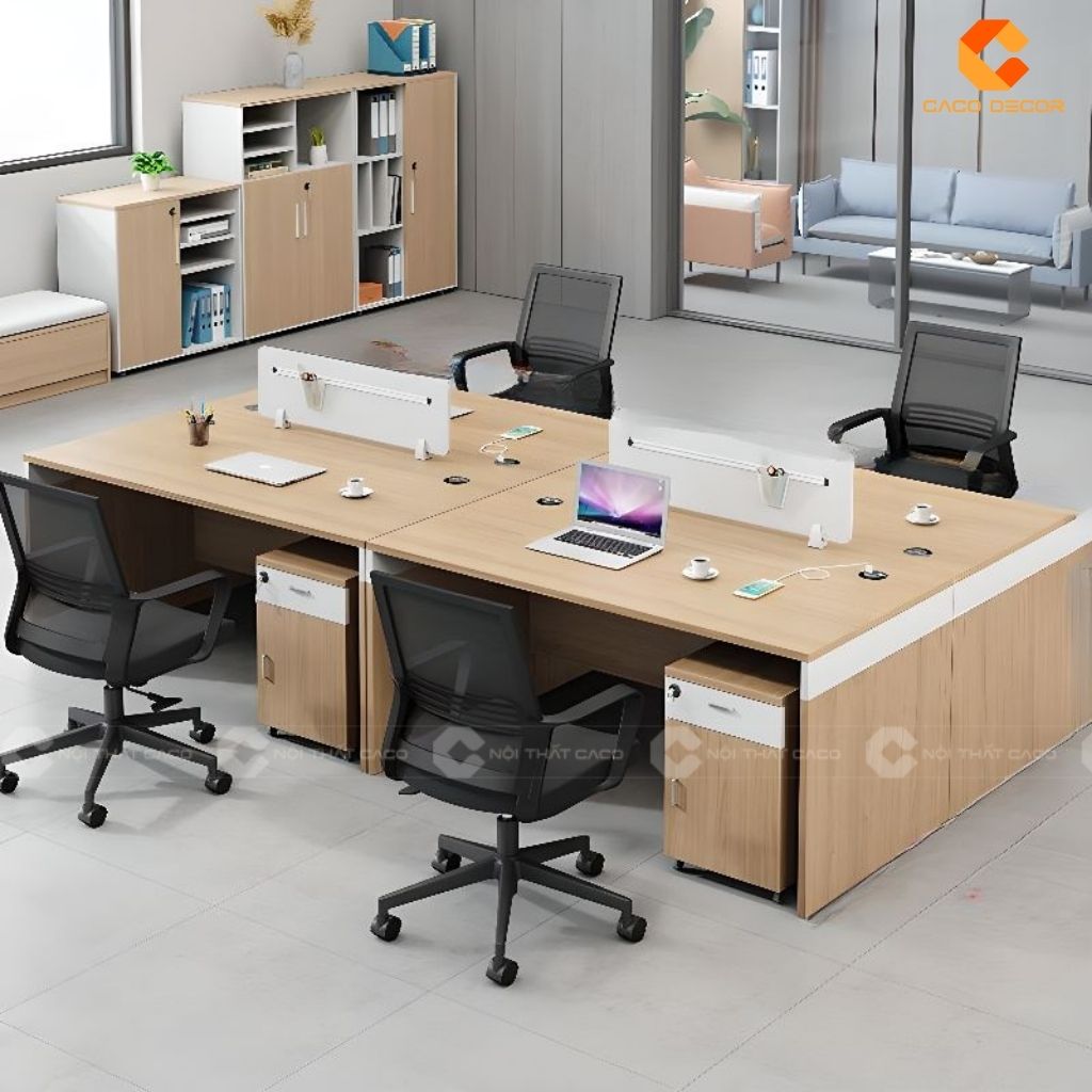 Bàn Làm Việc Nhân Viên BLVNV016 Vẻ Đẹp Thanh Lịch, Nâng Tầm Cảm Hứng Công Sở 2