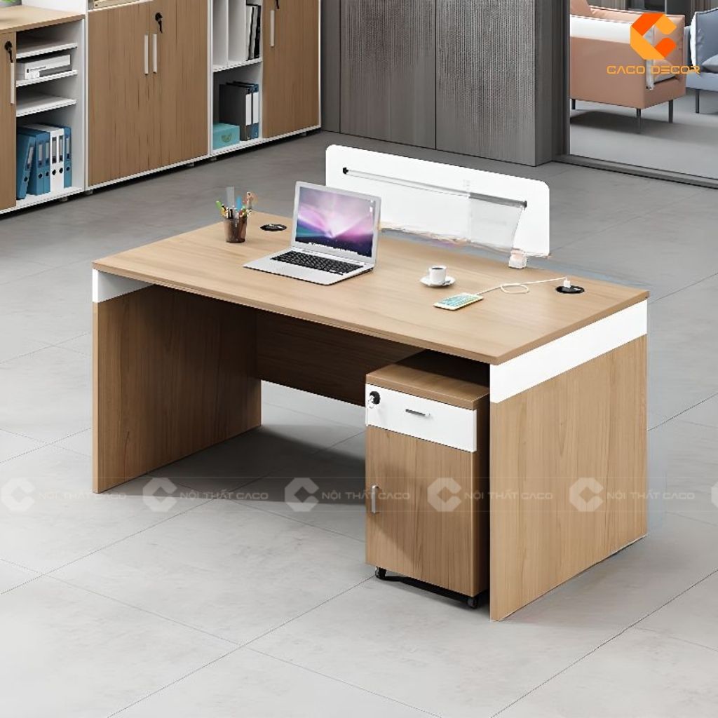 Bàn Làm Việc Nhân Viên BLVNV016 Vẻ Đẹp Thanh Lịch, Nâng Tầm Cảm Hứng Công Sở 3