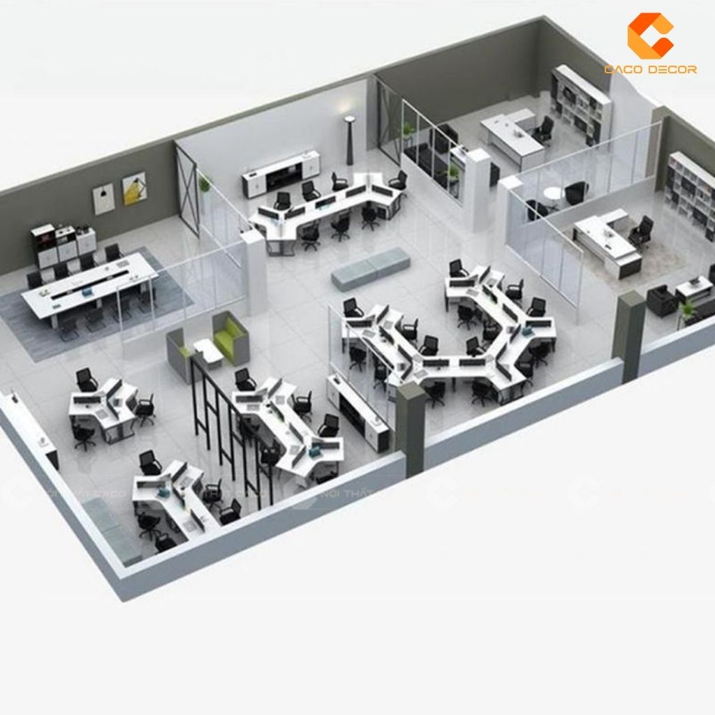 Bàn Làm Việc Nhân Viên BLVNV017 Đột Phá Không Gian Văn Phòng 8