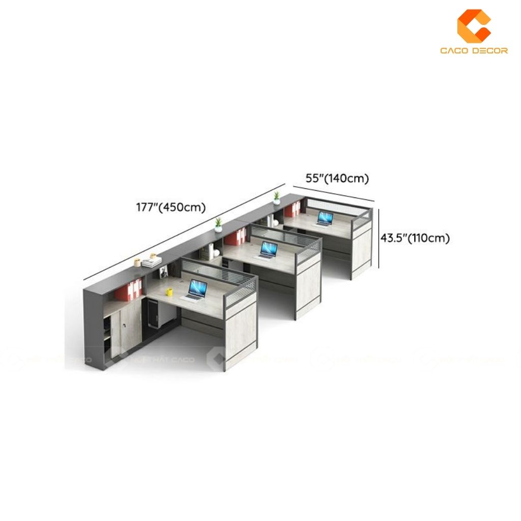 Bàn Làm Việc Nhân Viên BLVNV018 Đỉnh Cao Của Sự Riêng Tư & Tiện Nghi 6