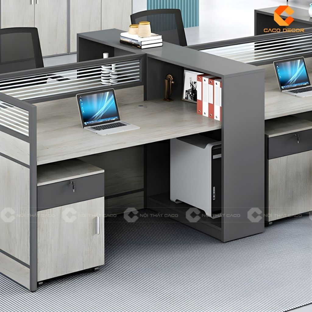 Bàn Làm Việc Nhân Viên BLVNV018 Đỉnh Cao Của Sự Riêng Tư & Tiện Nghi 8